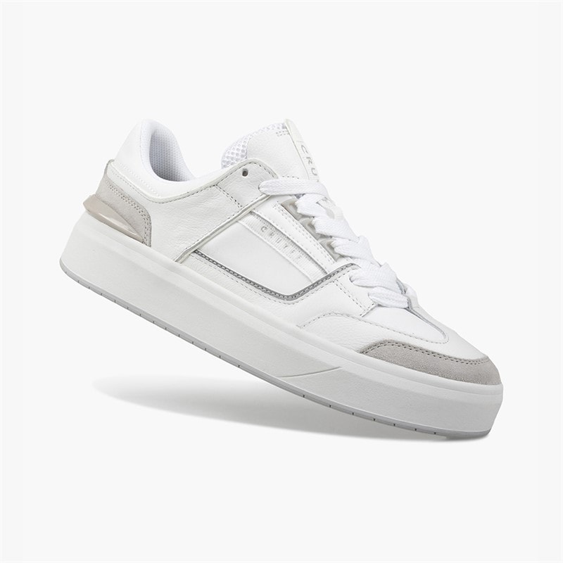 Cruyff Mens Kickturn Trainers White/Grey - Image 4