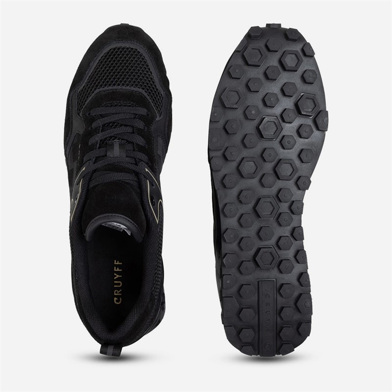 Cruyff Mens Fuori Trainers Black/Gold - Image 2