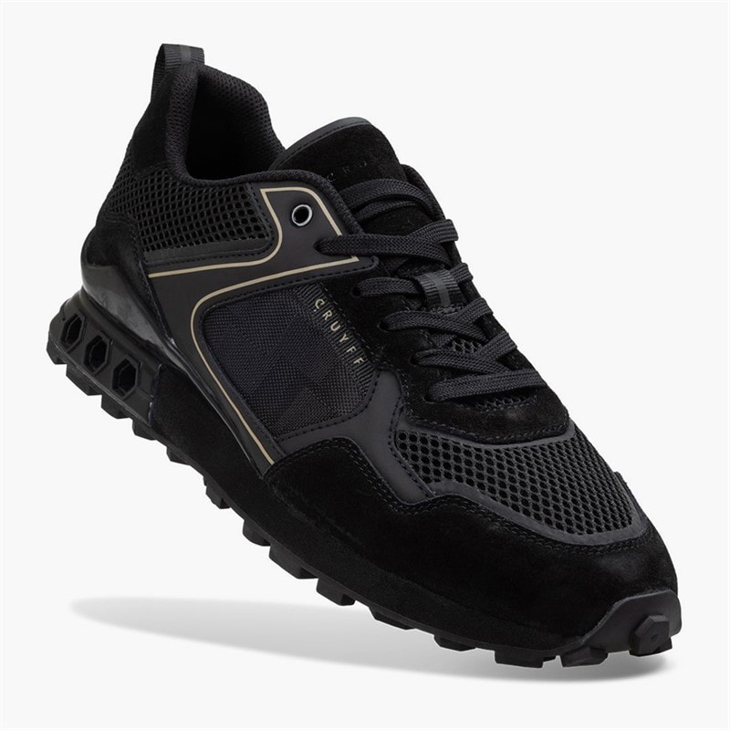 Cruyff Mens Fuori Trainers Black/Gold - Image 5