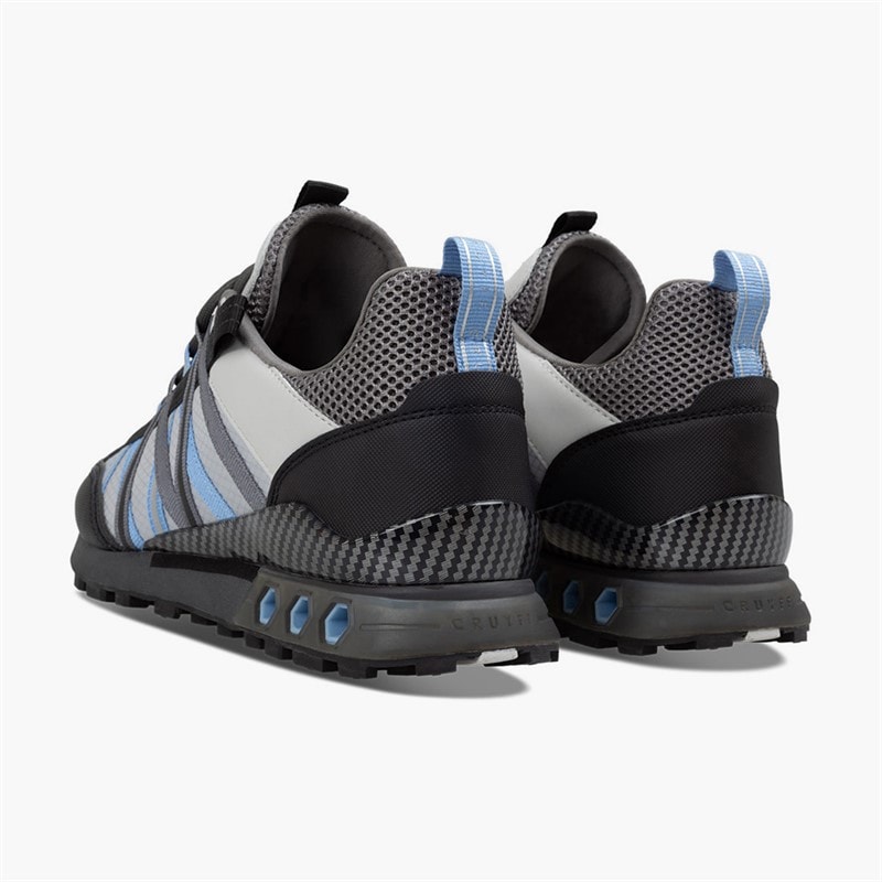 Cruyff Mens Fearia Hex-Tech Trainers Grey/Grey - Image 3
