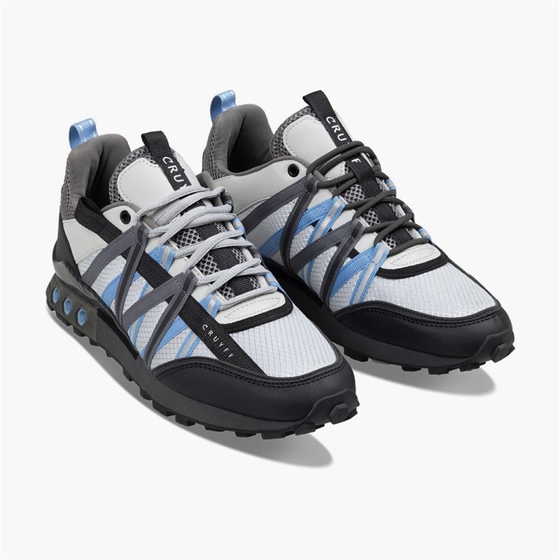 Cruyff Mens Fearia Hex-Tech Trainers Grey/Grey - Image 4
