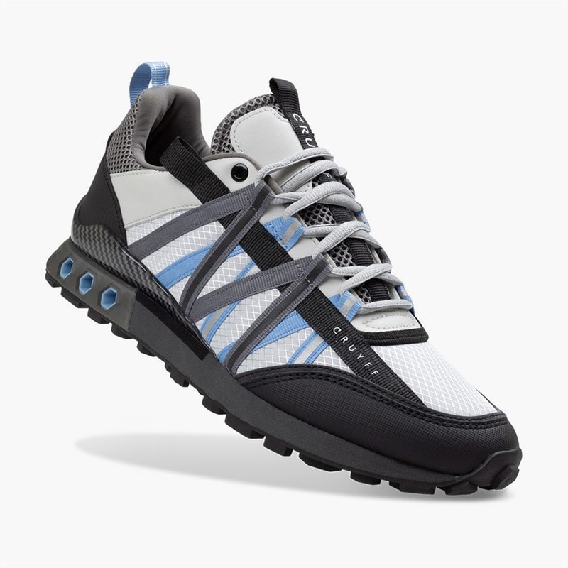 Cruyff Mens Fearia Hex-Tech Trainers Grey/Grey - Image 5