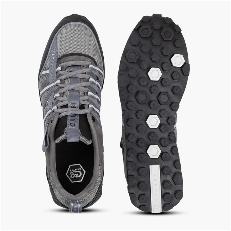 Cruyff Mens Fearia Eclipse Trainers Grey/Silver - Image 2