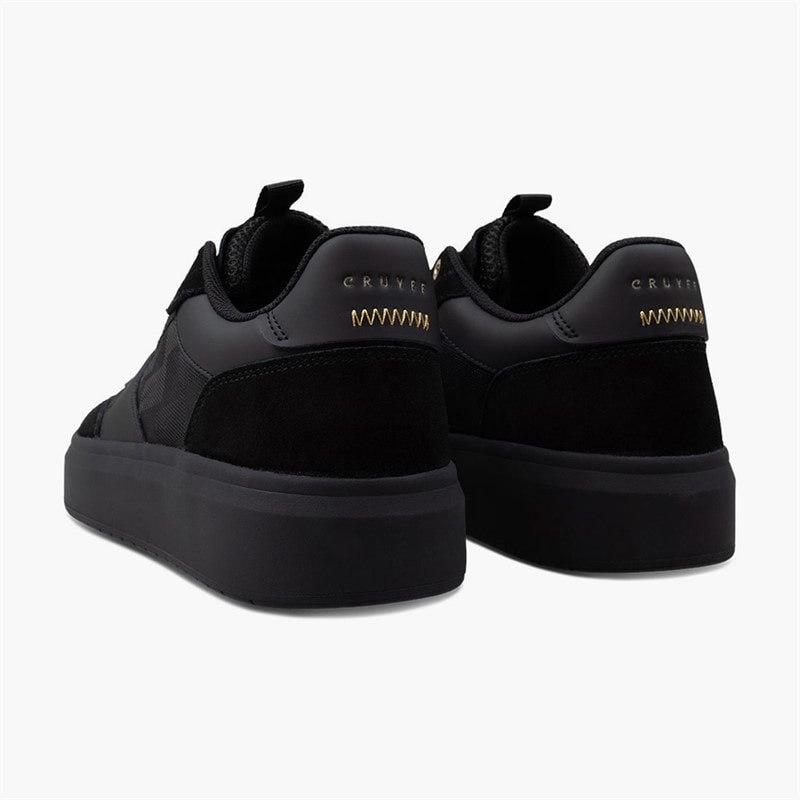Cruyff Mens Terra Court Trainers Black/Gold - Image 3