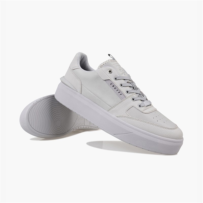 Cruyff Mens Endorsed Tennis Trainers Light Grey - Image 3
