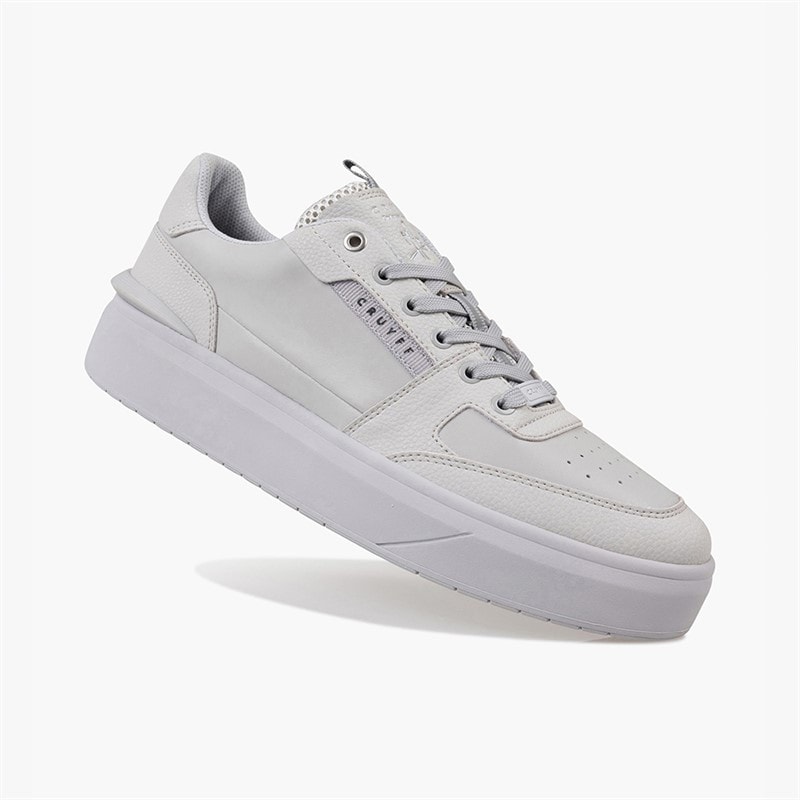 Cruyff Mens Endorsed Tennis Trainers Light Grey - Image 4
