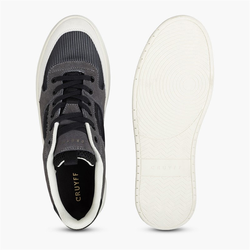 Cruyff Mens Terra Court Trainers Grey/White - Image 2