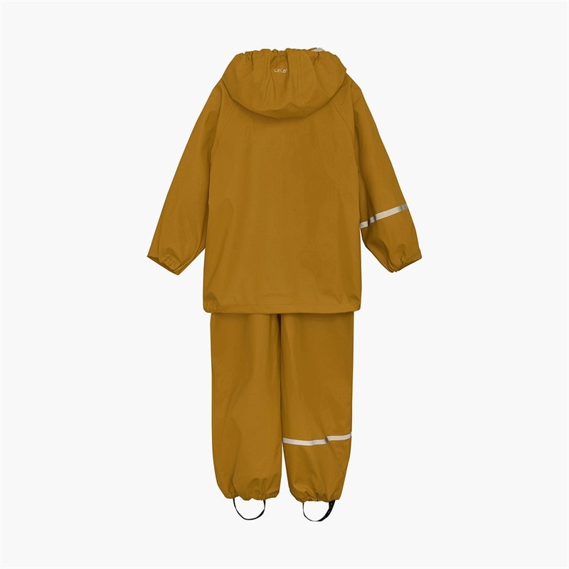 Celavi Kids Celavie Solid PU Basic Rainwear Set Buckthorn Brown - Image 2