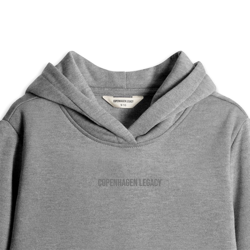 Copenhagen Legacy Kids Hoodie Grey Melange - Image 3