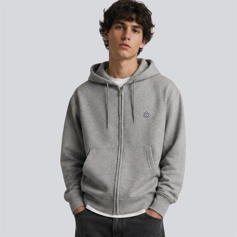 Copenhagen Legacy Zip Hoodie Grey Melange - Image 1