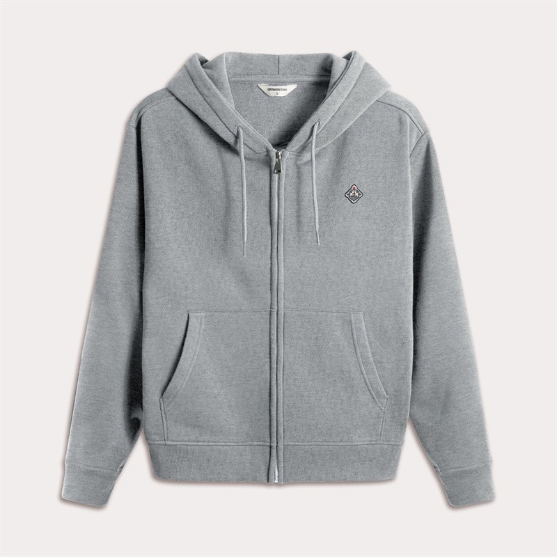 Copenhagen Legacy Zip Hoodie Grey Melange - Image 2