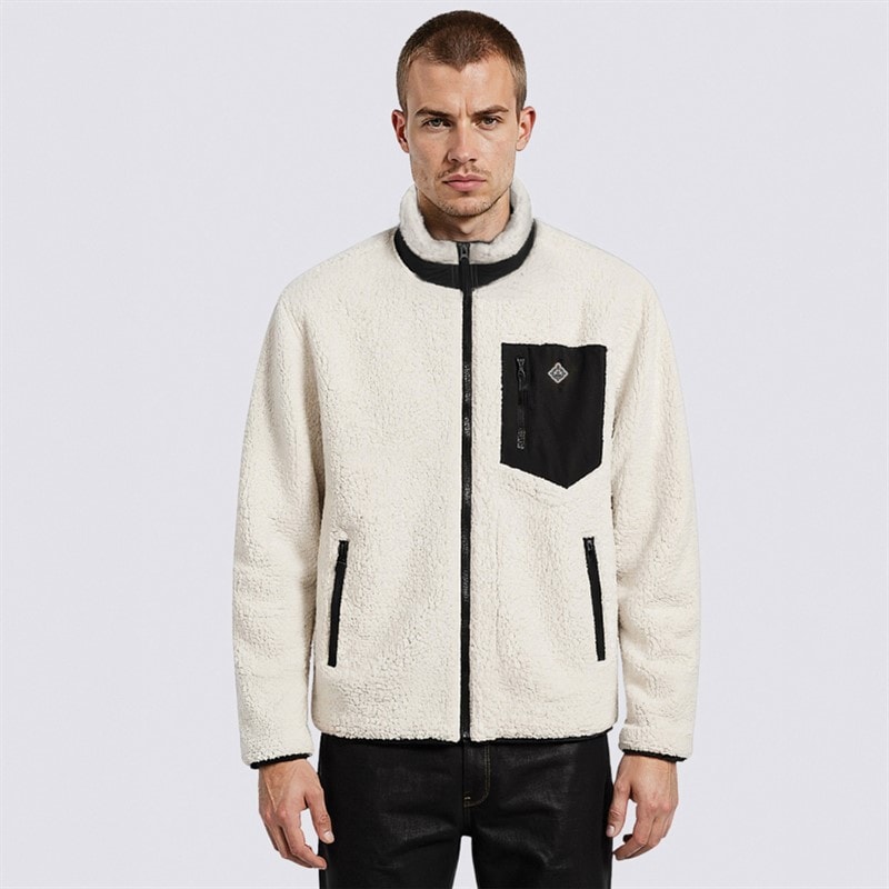 Copenhagen Legacy Mens Zip Fleece Beige - Image 1