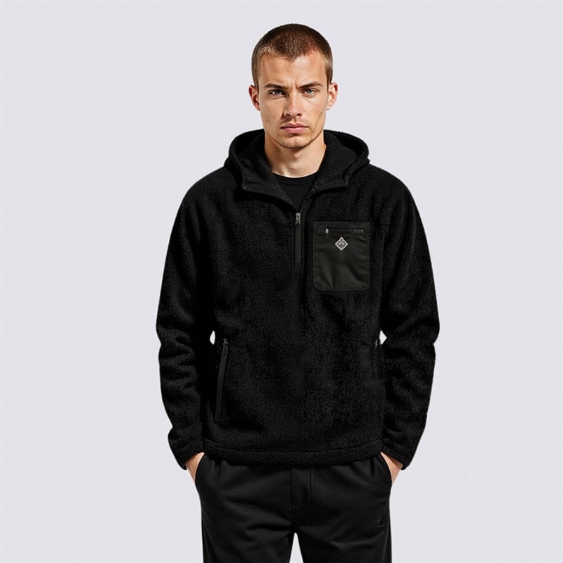 Copenhagen Legacy Mens Half Zip Fleece Black - Image 1