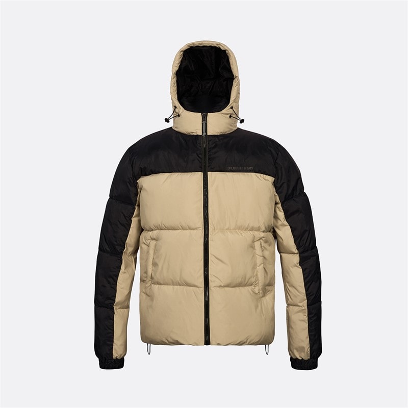 Copenhagen Legacy Mens Hooded Jacket Khaki/Black