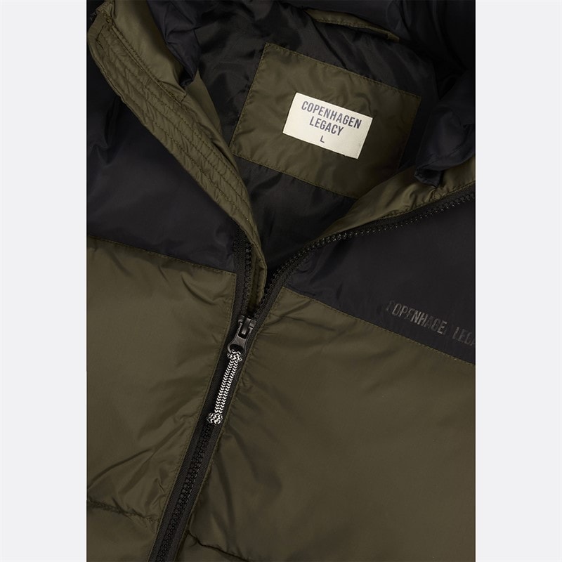 Copenhagen Legacy Mens Hooded Jacket Army/Black - Image 3