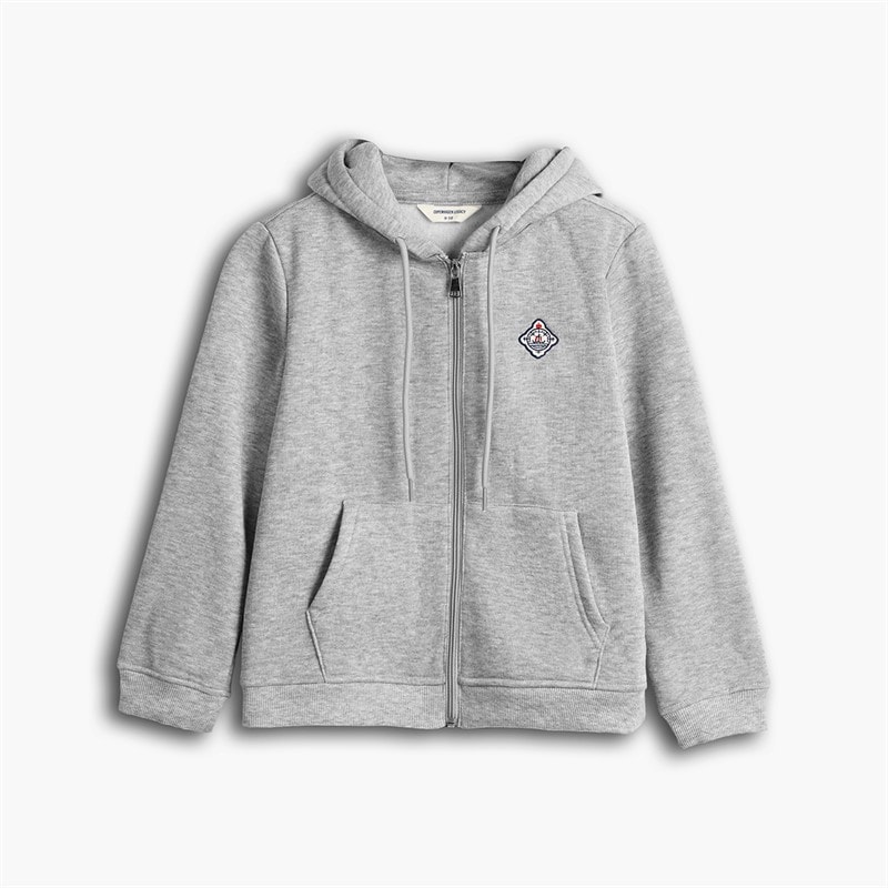 Copenhagen Legacy Boys Zip Hoodie Grey Melange