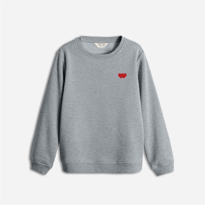 Copenhagen Legacy Kids Crew Sweatshirt Grey Melange - Image 1