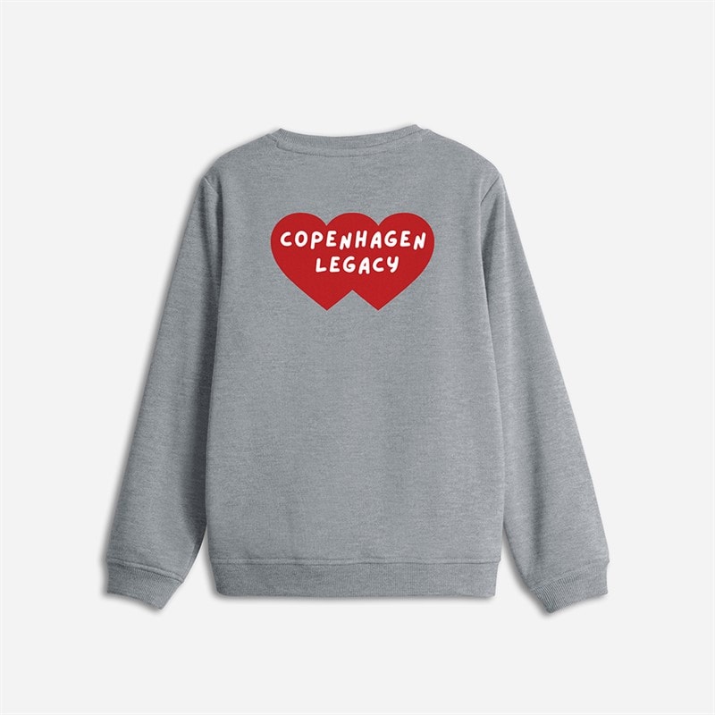 Copenhagen Legacy Kids Crew Sweatshirt Grey Melange - Image 2