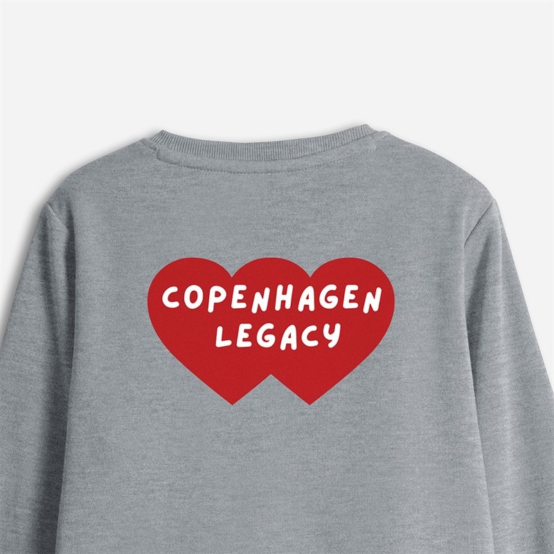 Copenhagen Legacy Kids Crew Sweatshirt Grey Melange - Image 4
