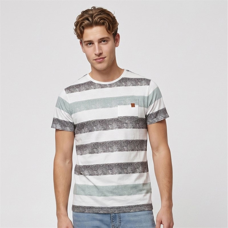 Indicode Mens Inhernandez T-Shirt Slate Gray - Image 1