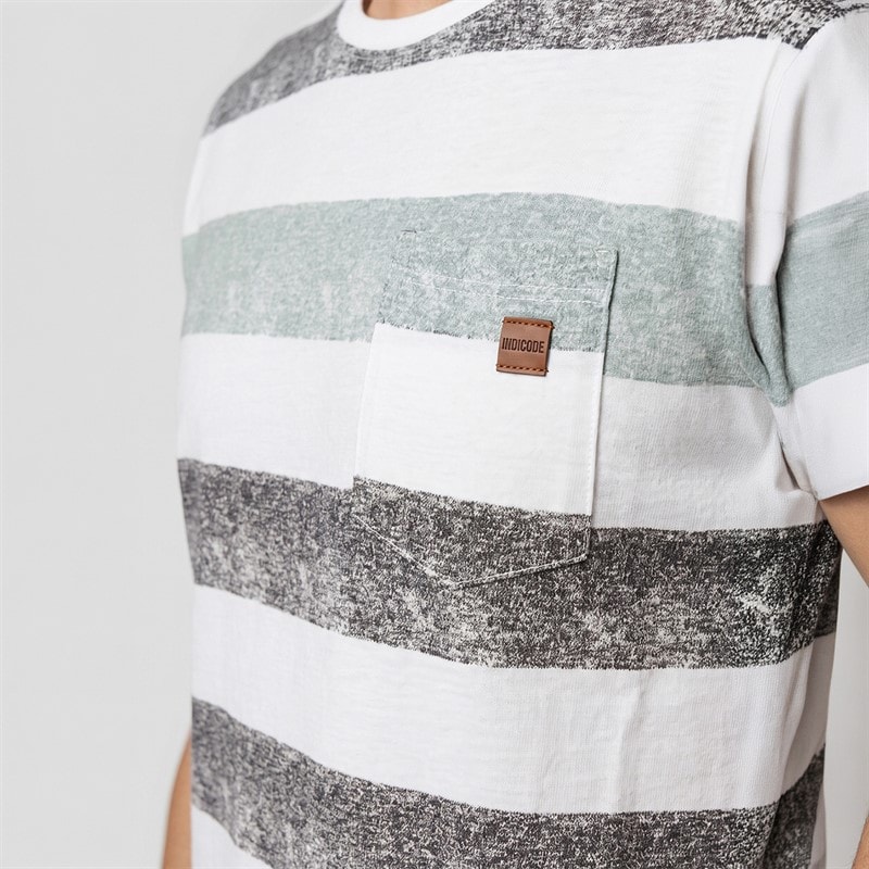 Indicode Mens Inhernandez T-Shirt Slate Gray - Image 5