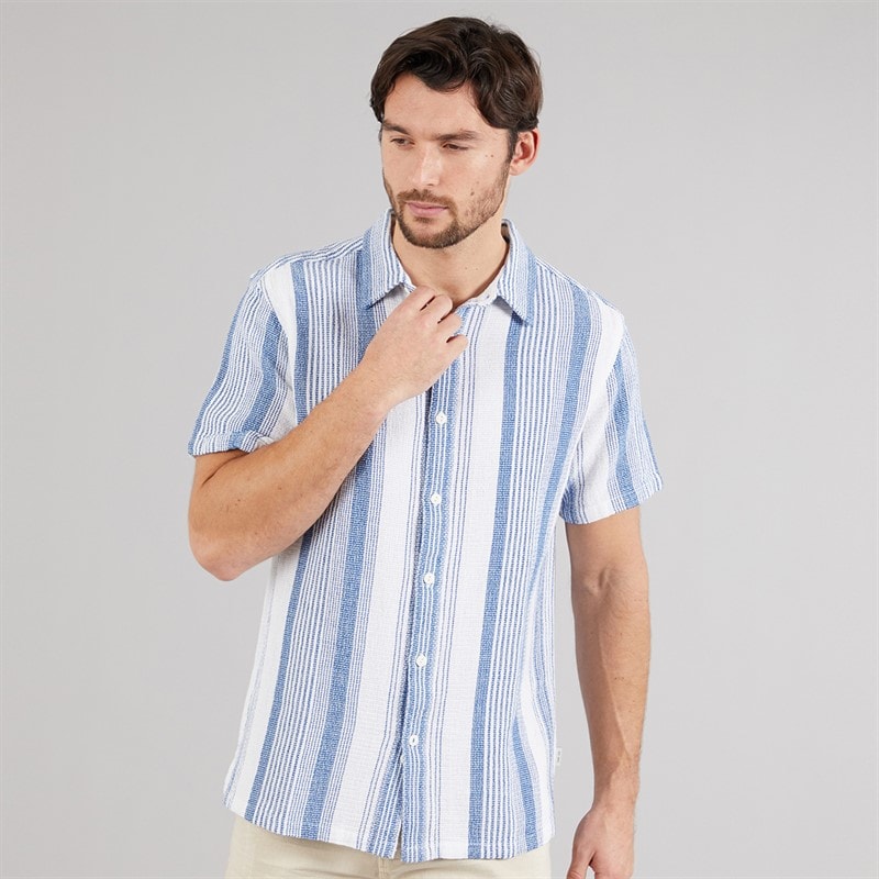 Indicode Mens Inrafko Short Sleeve Shirt Surf