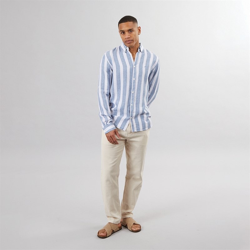 Indicode Mens Indonuld Long Sleeve Shirt Copen Blue - Image 3