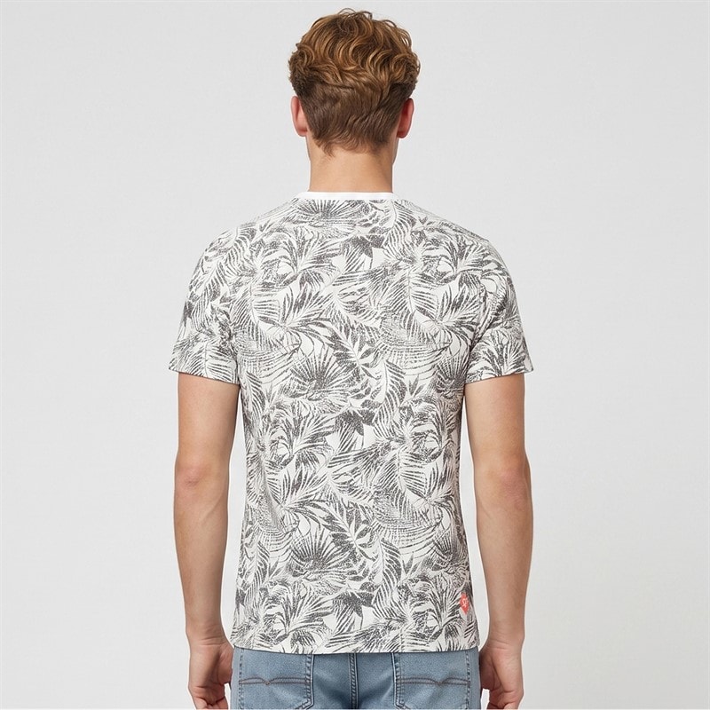 Indicode Mens Inpalme T-Shirt Off White - Image 2