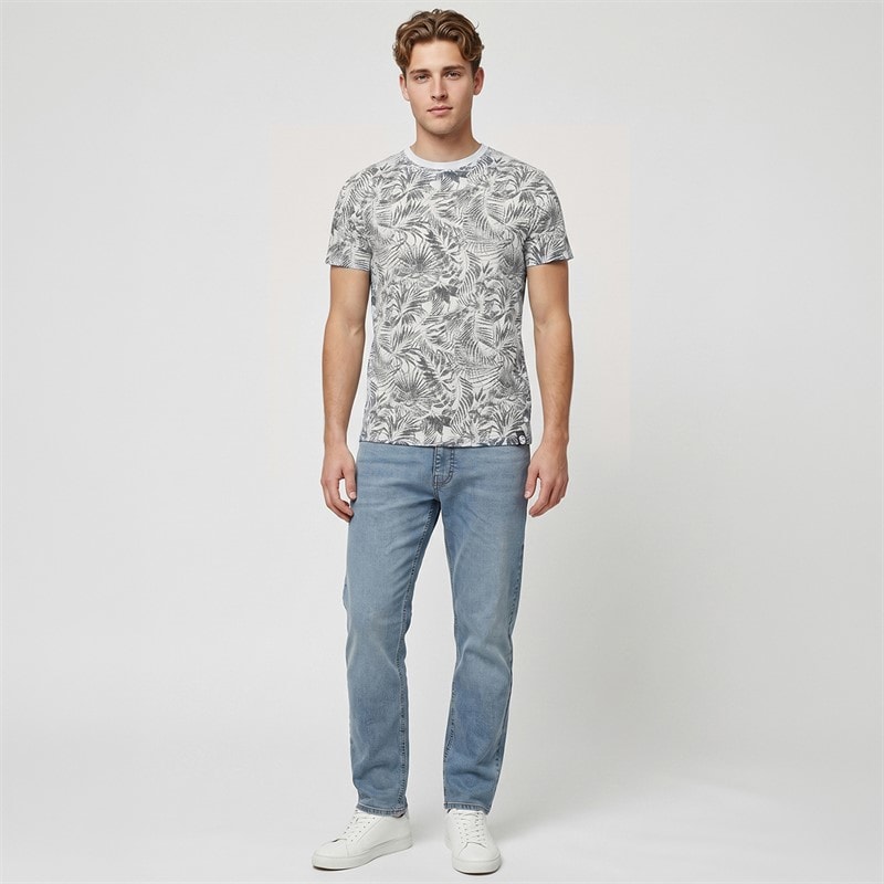 Indicode Mens Inpalme T-Shirt Off White - Image 4