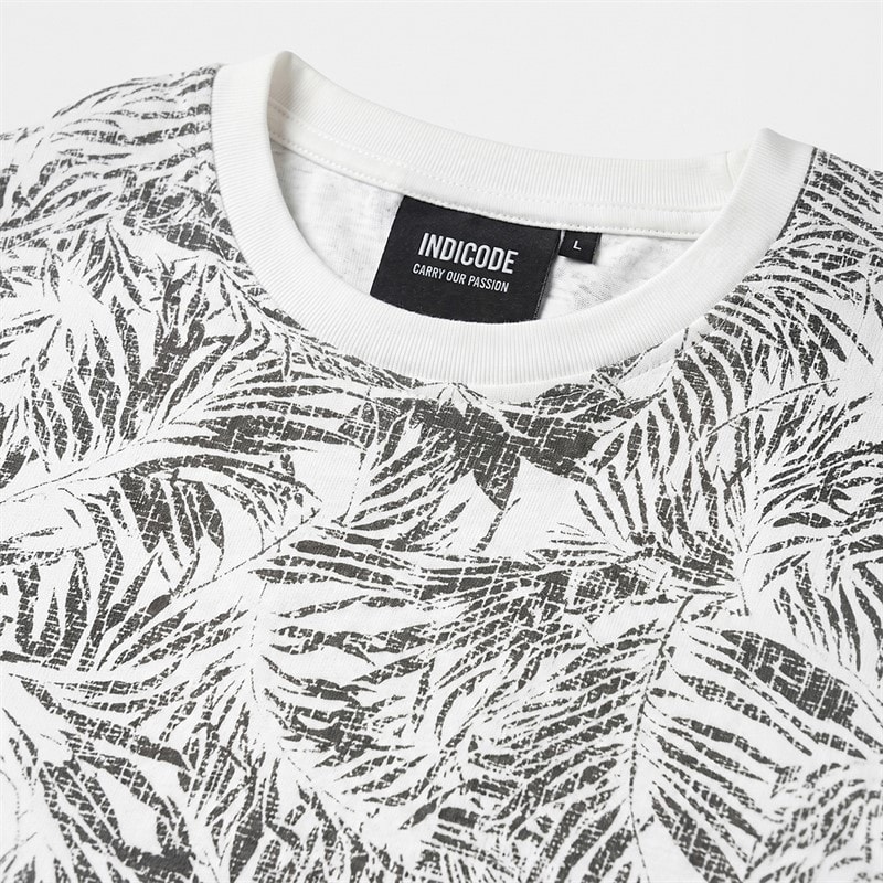 Indicode Mens Inpalme T-Shirt Off White - Image 5