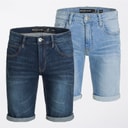 Indicode Mens Inalicanto Two Pack Shorts Denim