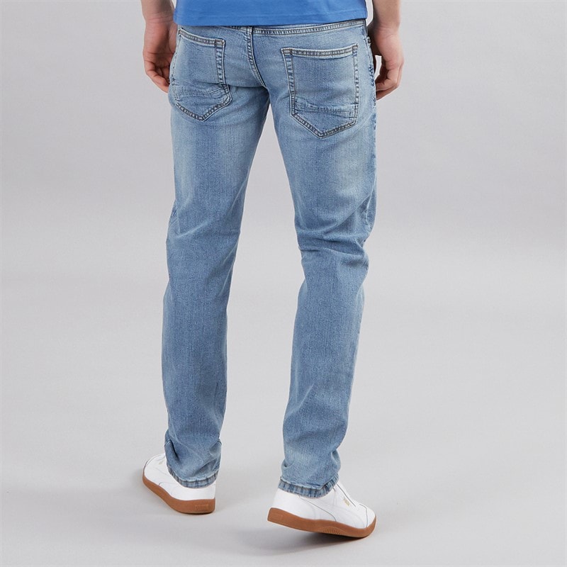 Indicode Mens Tony Regular Fit Jeans Blue Wash - Image 2