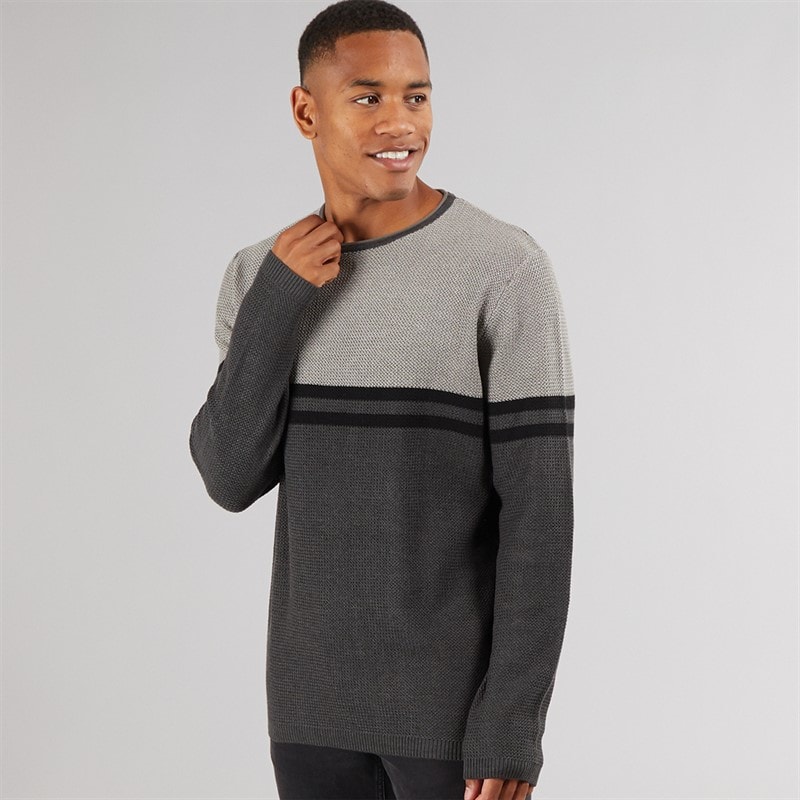 Indicode Mens Jaluf Jumper Charcoal Mix - Image 1