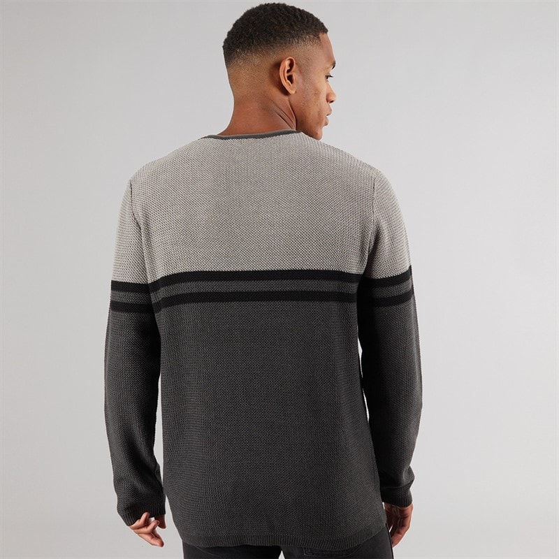 Indicode Mens Jaluf Jumper Charcoal Mix - Image 2