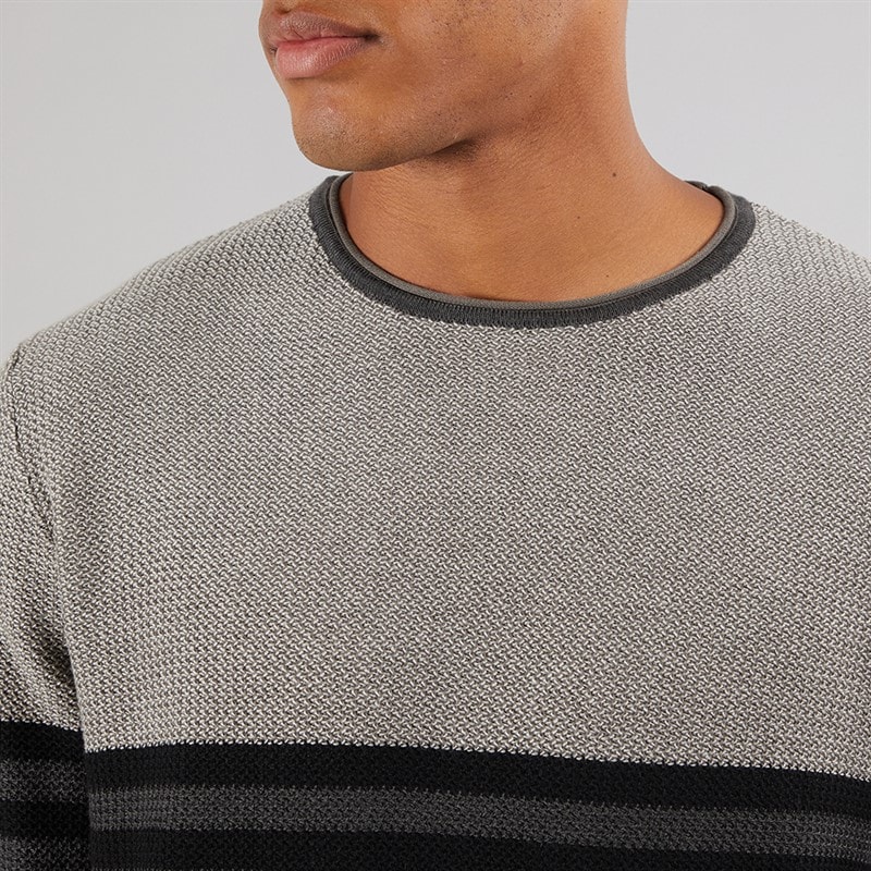Indicode Mens Jaluf Jumper Charcoal Mix - Image 3