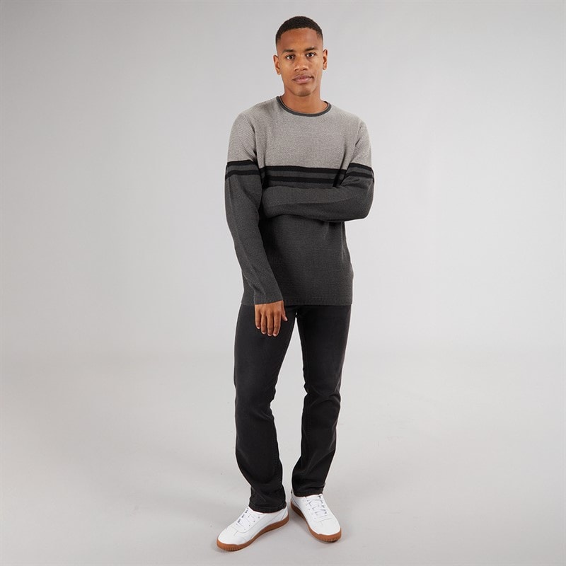 Indicode Mens Jaluf Jumper Charcoal Mix - Image 4