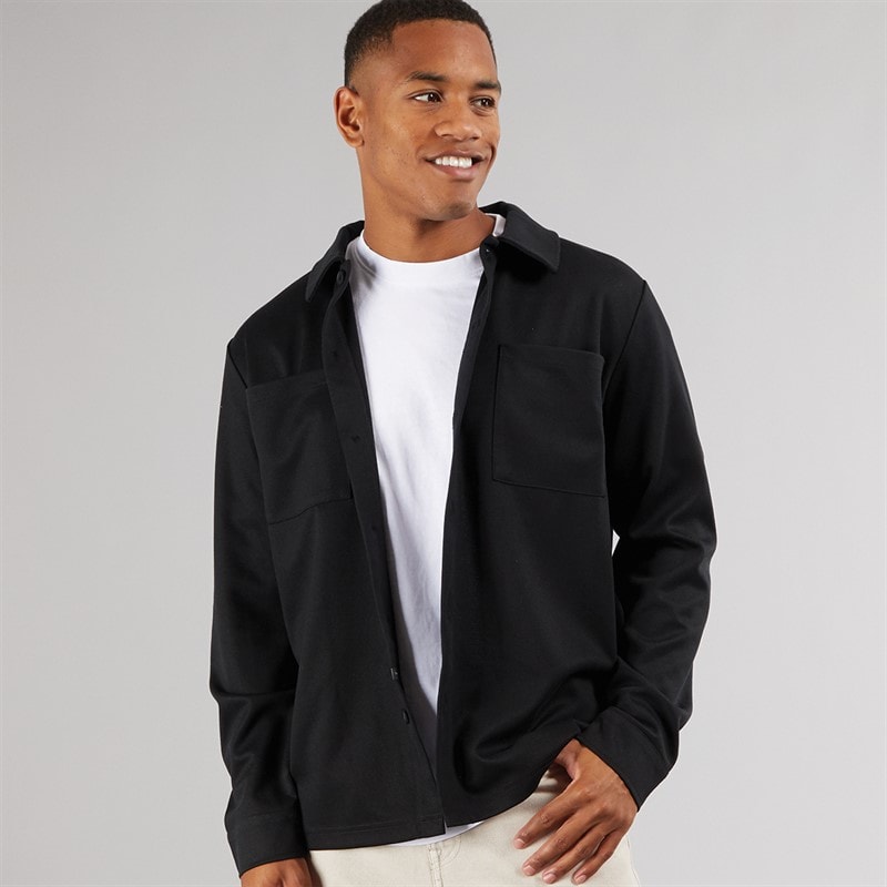 Indicode Mens Yuno Overshirt Black - Image 1