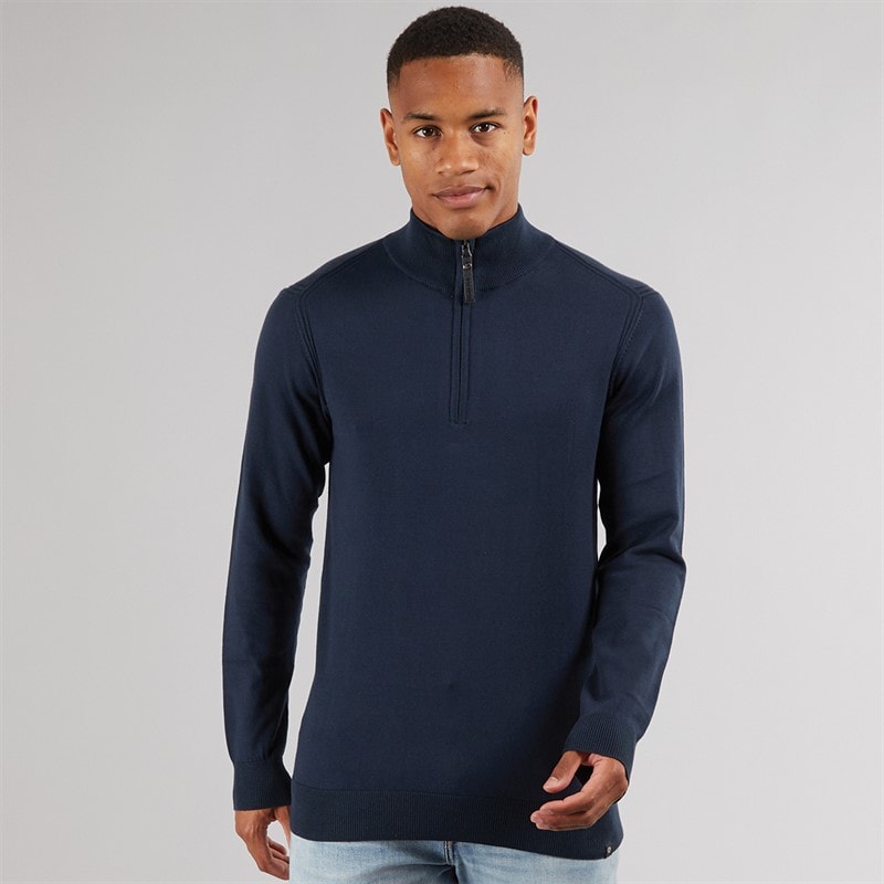 Indicode Mens Ancona Jumper Navy - Image 1