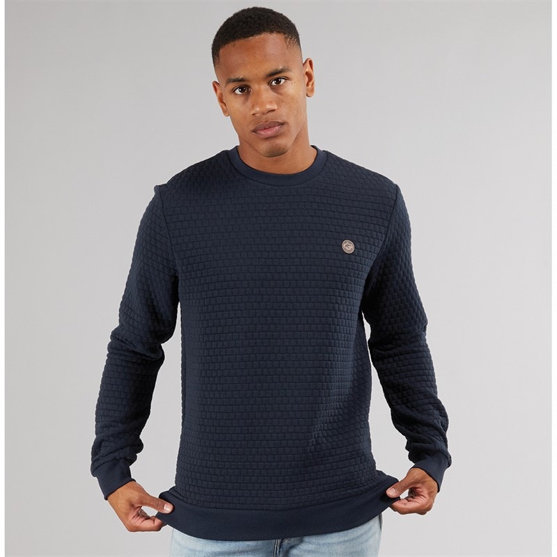 Indicode Mens Dash Sweatshirt Navy
