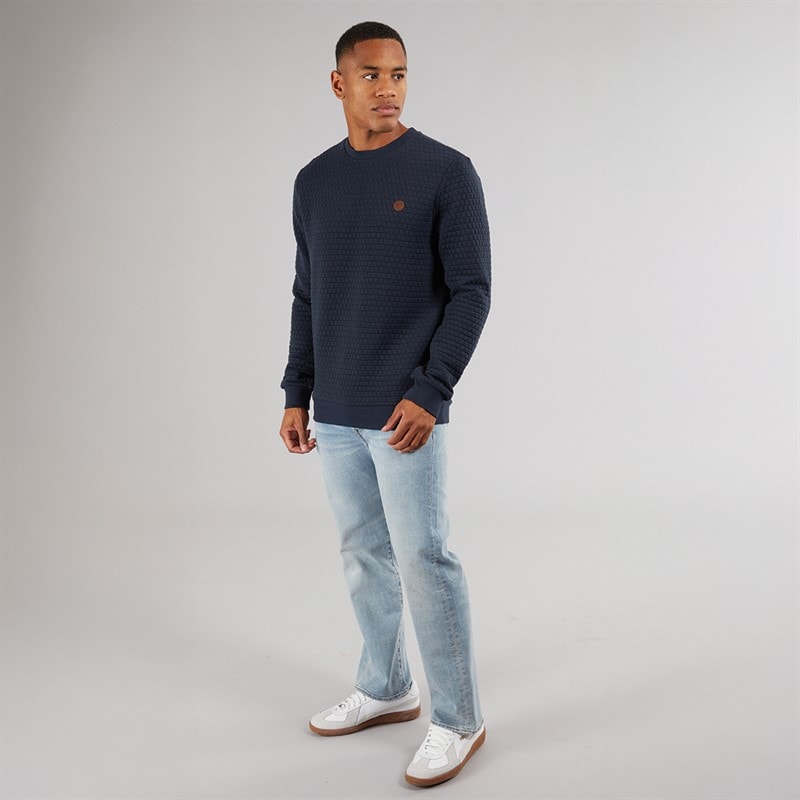 Indicode Mens Dash Sweatshirt Navy - Image 4