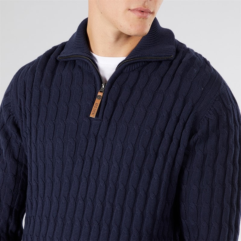 Indicode Mens Rufus Jumper Dark Navy - Image 3