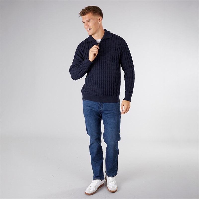 Indicode Mens Rufus Jumper Dark Navy - Image 4