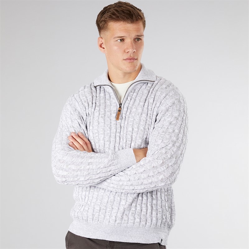 Indicode Mens Rufus Jumper Off White - Image 1