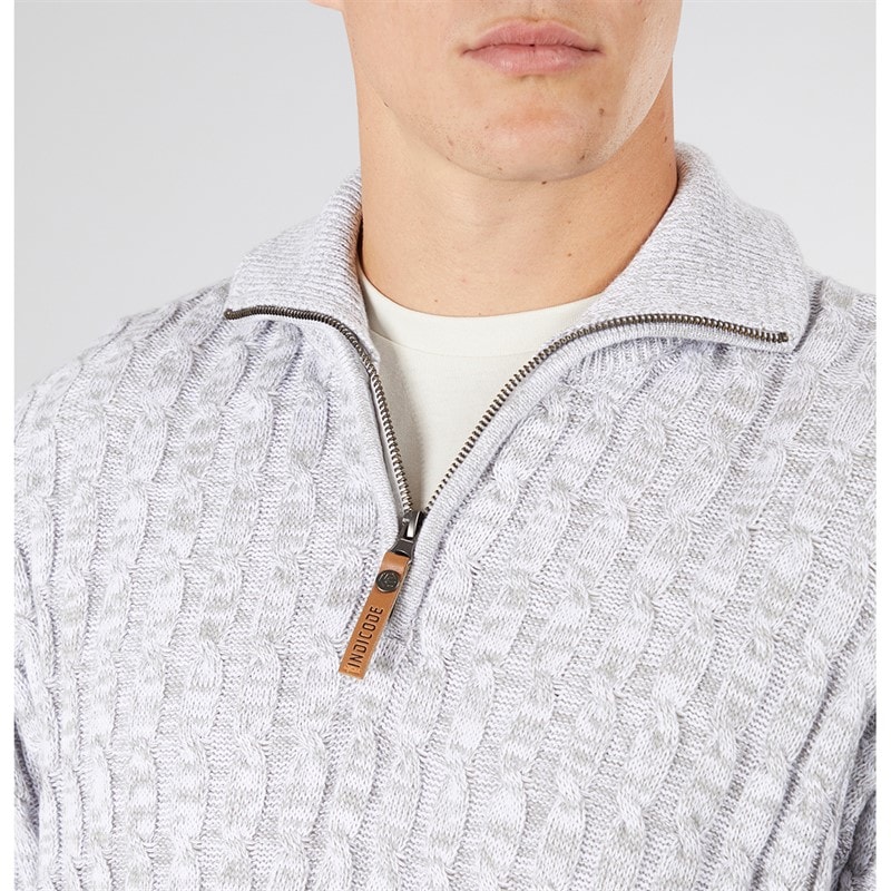 Indicode Mens Rufus Jumper Off White - Image 3