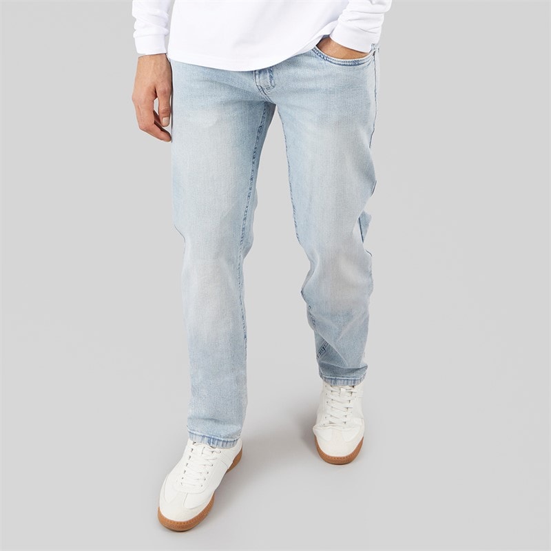 Indicode Mens Tony Regular Fit Jeans Icy Blue