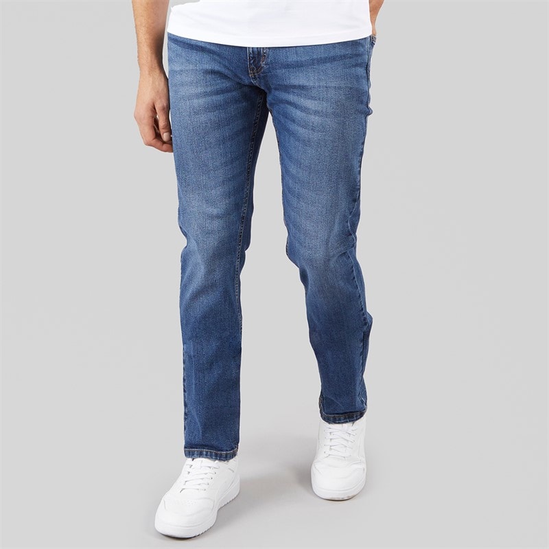 Indicode Mens Tony Regular Fit Jeans Medium Indigo