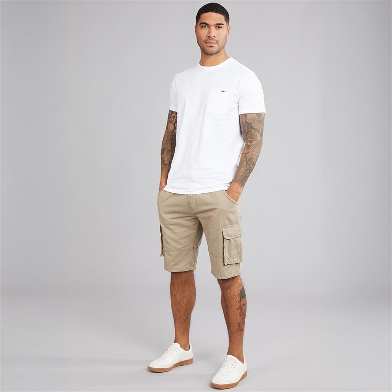 Indicode Mens Inmonroe Cargo Shorts Greige - Image 4
