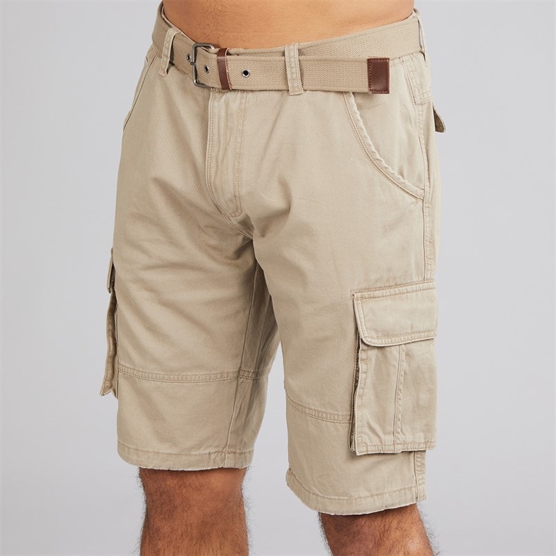 Indicode Mens Inmonroe Cargo Shorts Greige - Image 5
