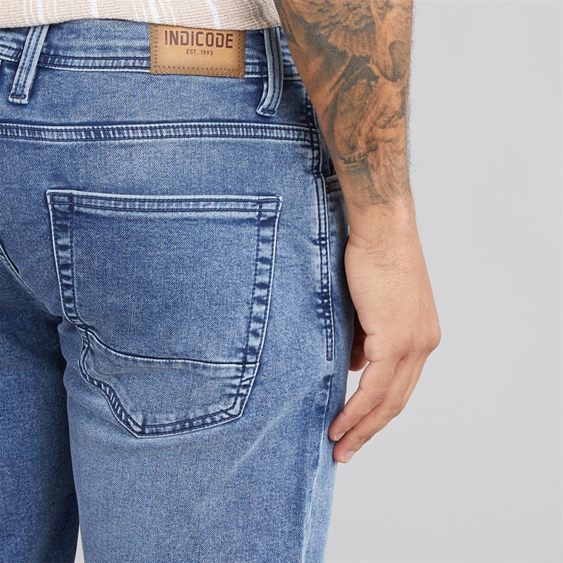 Indicode Mens Indelmare Denim Shorts Deep Dusk - Image 3