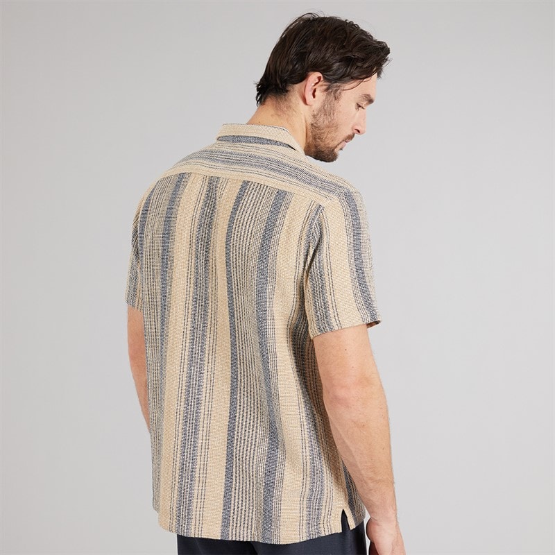 Indicode Mens Inrafko Short Sleeve Shirt Beige - Image 2